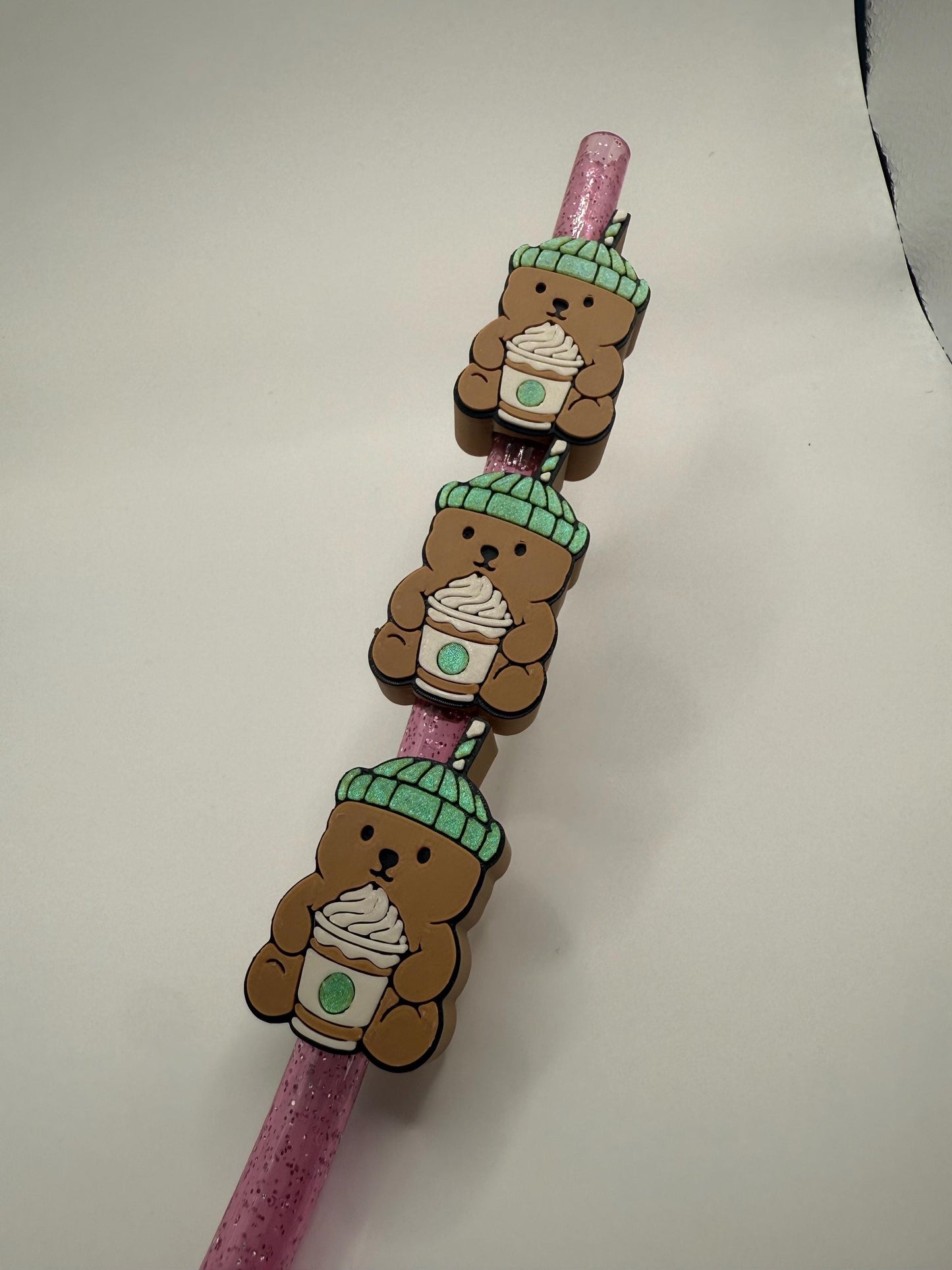 Coffee Bear Straw Topper - Tumbler Accessory