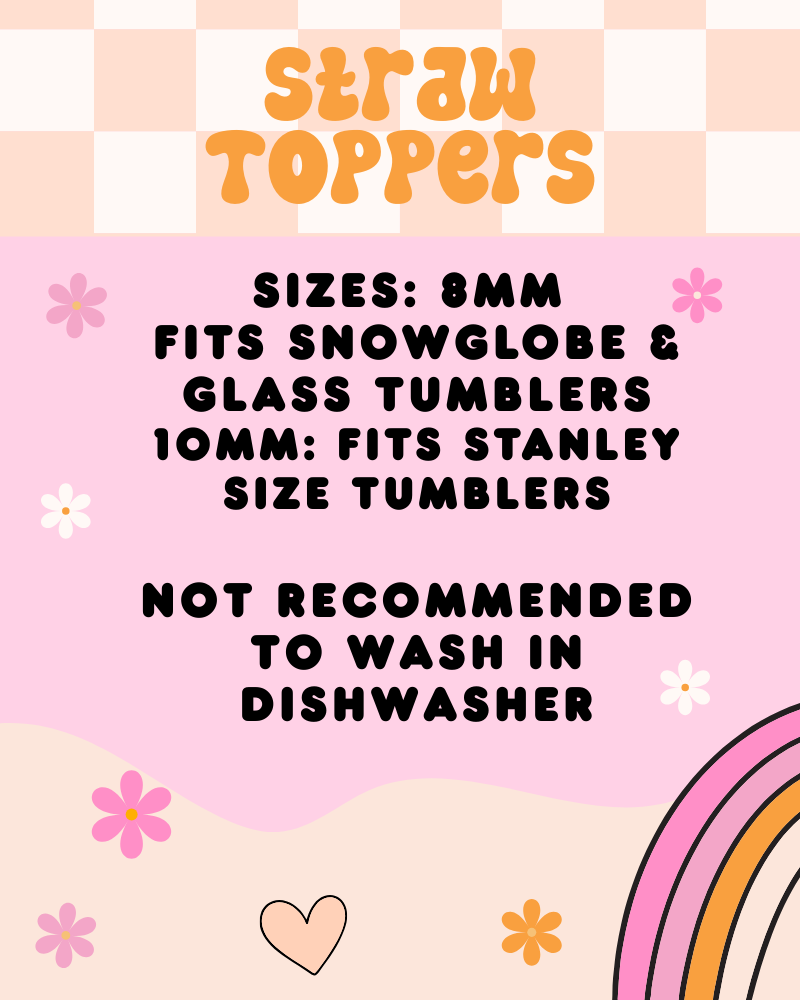 Pastel Book Stack Straw Topper – Cute Teacher Cup Accessory - Gift for Book Lovers