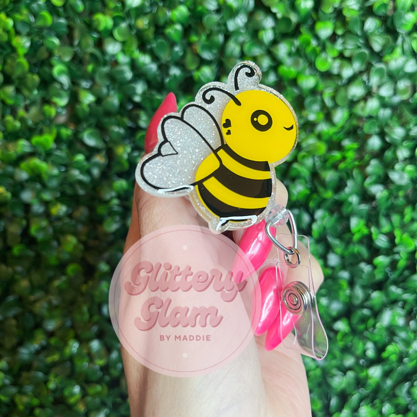 Cute Bee Retractable Badge Holder - Perfect for Work or School