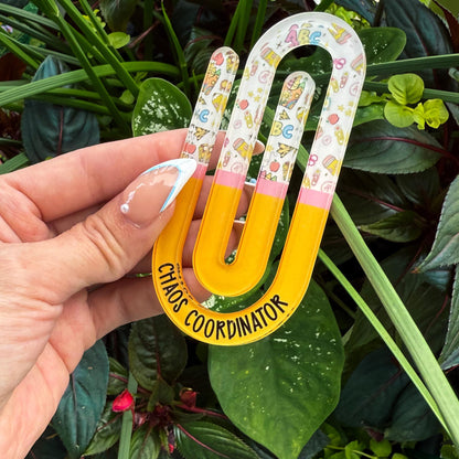 School-Themed Jumbo Paperclips – Teacher Gifts, Classroom Accessories, Cute Stationery for Educators- Cute Retro Themed