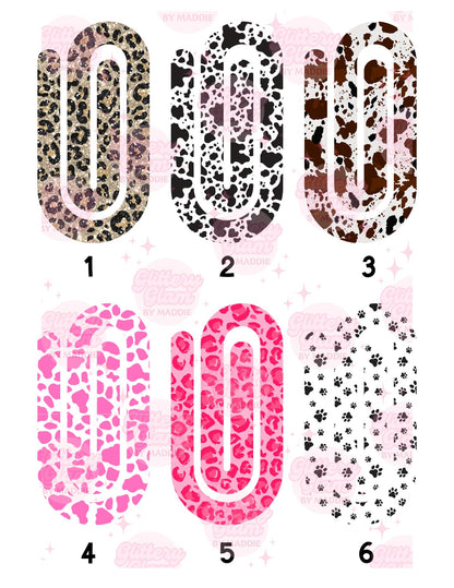 Animal Print Jumbo Paperclip Bookmark: Boho Bookish Accessory