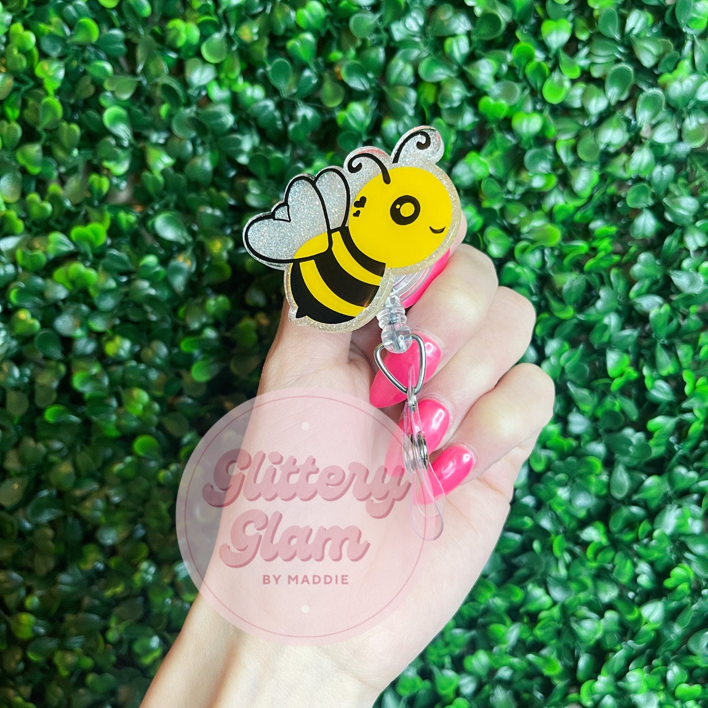 Cute Bee Retractable Badge Holder - Perfect for Work or School