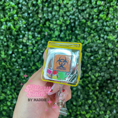 Biohazard Shaker Badge Reel - Gift for Lab Techs, Nurses, and Phlebotomists