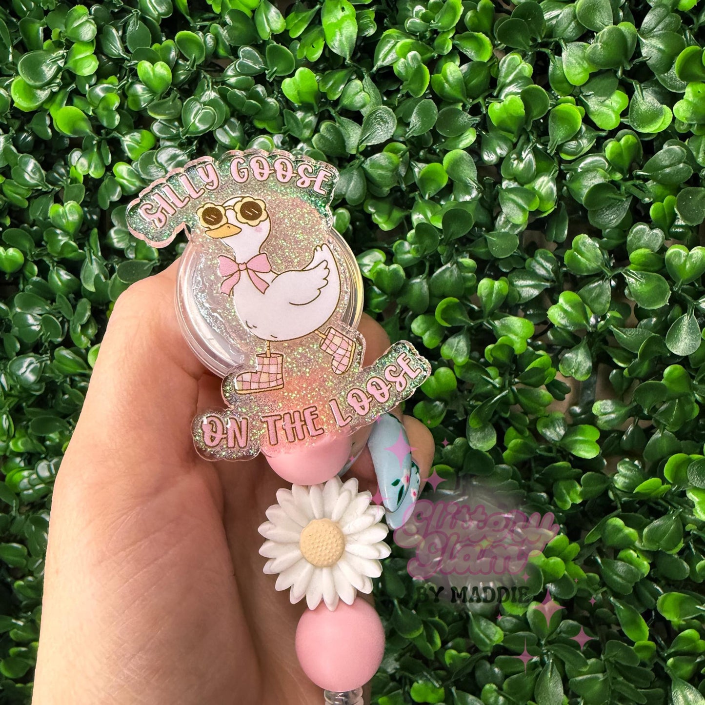 Silly Goose Badge Reel: Funny Nurse ID Holder