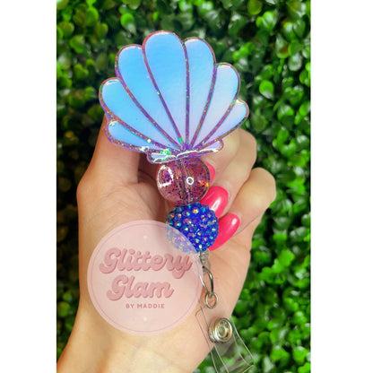Holographic Clamshell Badge Reel