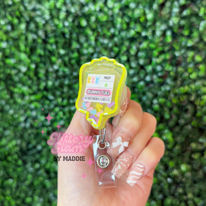 🐰 Easter Peep IV Blood Bag Shaker Badge Reel — Nurse Spring Accessory