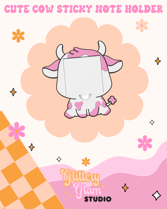 Happy Cow Desk Bundle - 3D Printed Cow Office Accessory Set