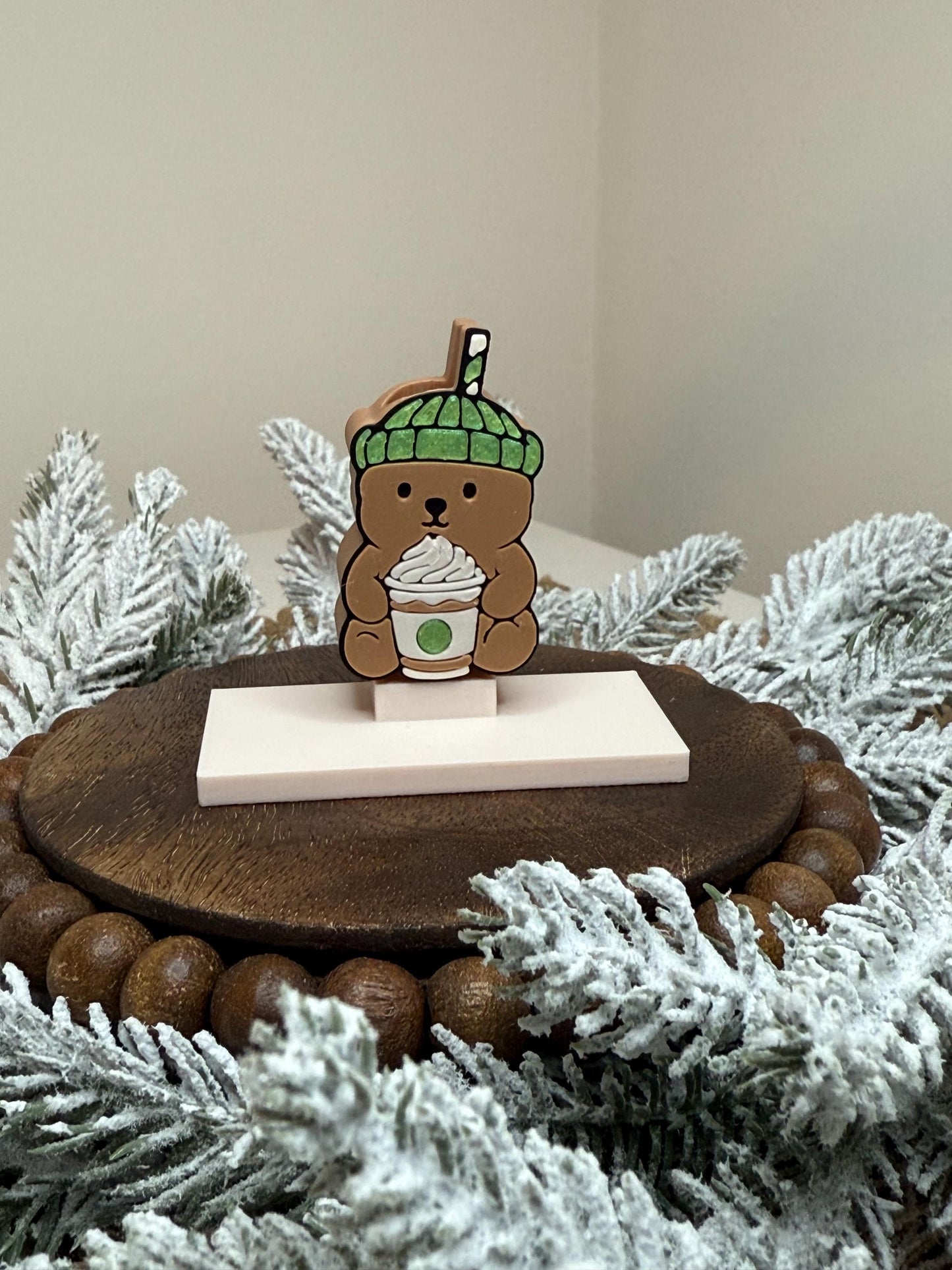 Coffee Bear Straw Topper - Tumbler Accessory