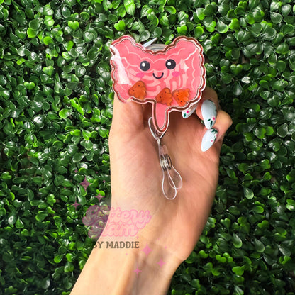 NICU Nurse Badge Reel: Glitter Stethoscope, Bow & Pastel Beads