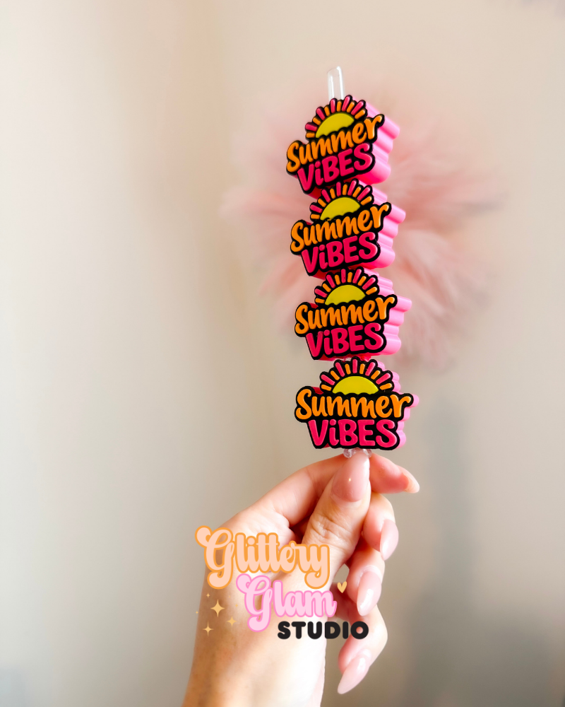 Summer Vibes Straw Topper