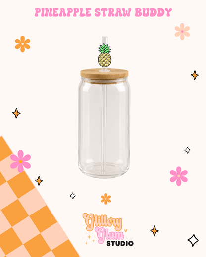 Pineapple Straw Topper | Summer Straw Charm | Reusable Cup Accessory | Stanley & Tumbler Straw Topper | Tropical Drink Charm