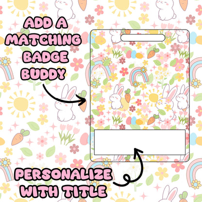 Easter Badge Buddy for Nurses: Spring Bunny Design
