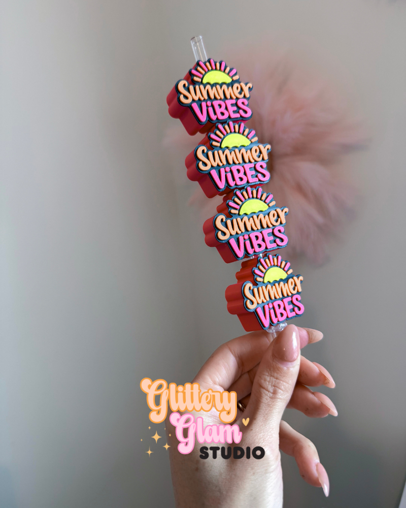 Summer Vibes Straw Topper