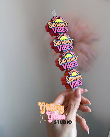 Summer Vibes Straw Topper