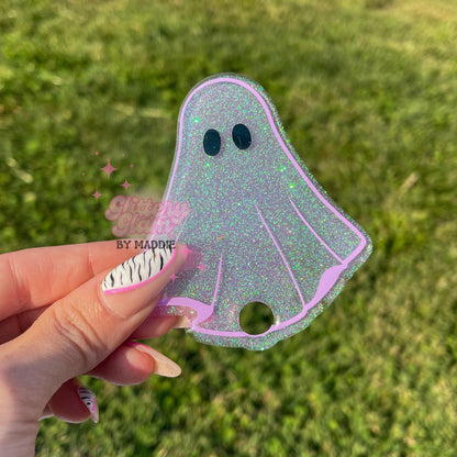 Pastel Halloween Ghost Tumbler Topper: Glow in the Dark Stanley Accessory