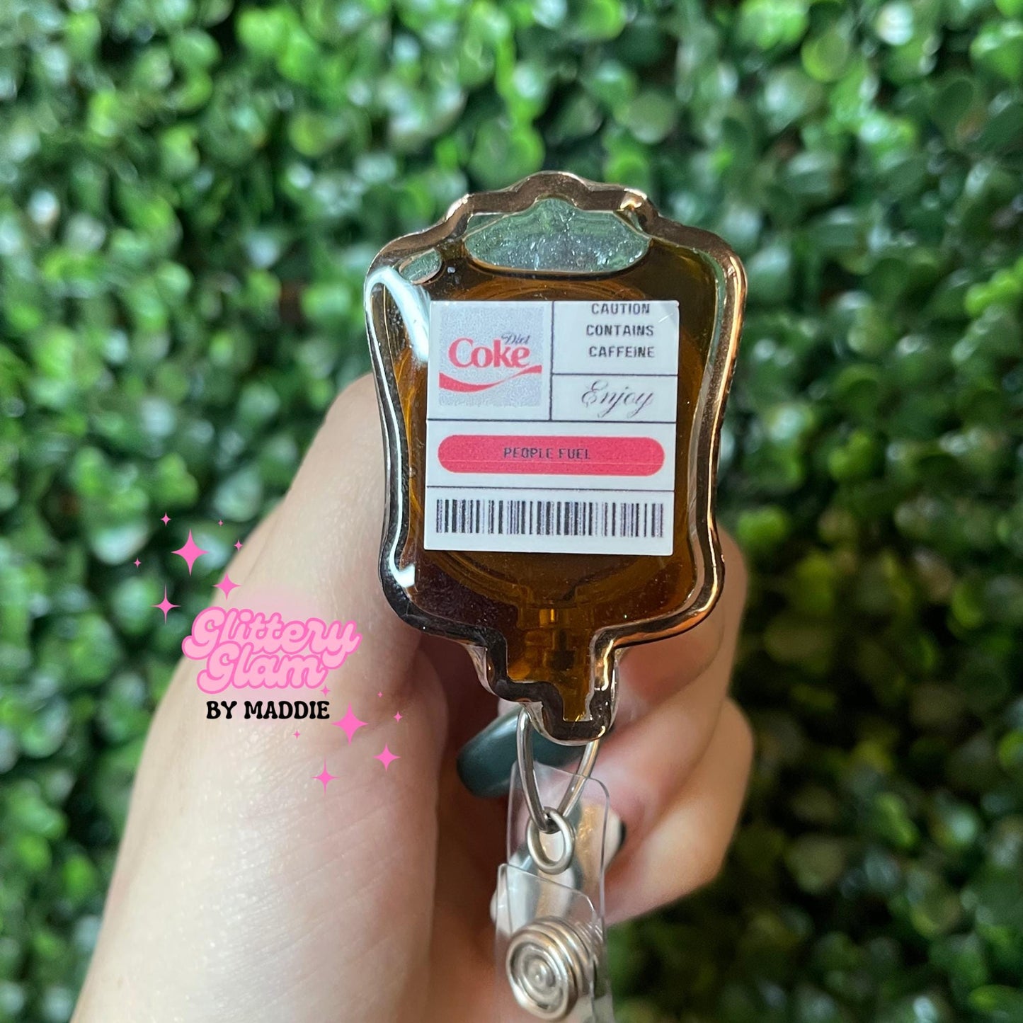 Diet Coke IV Bag Badge Reel: Nurse Badge Holder
