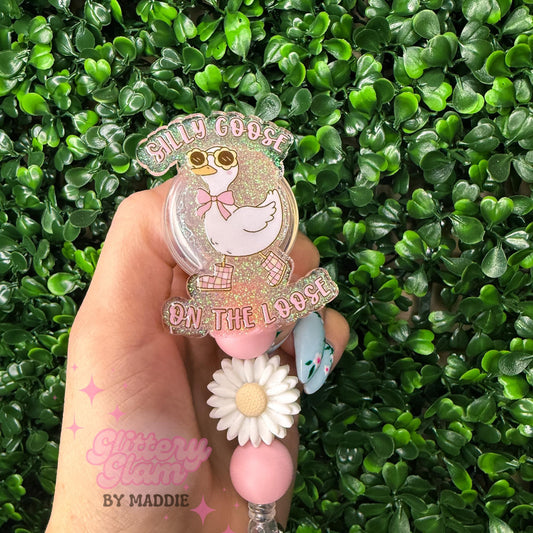 Silly Goose Badge Reel: Funny Nurse ID Holder