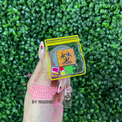 Biohazard Shaker Badge Reel - Gift for Lab Techs, Nurses, and Phlebotomists