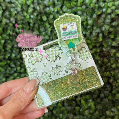 St Patrick’s Day Badge Buddy: Shamrock Healthcare Accessory