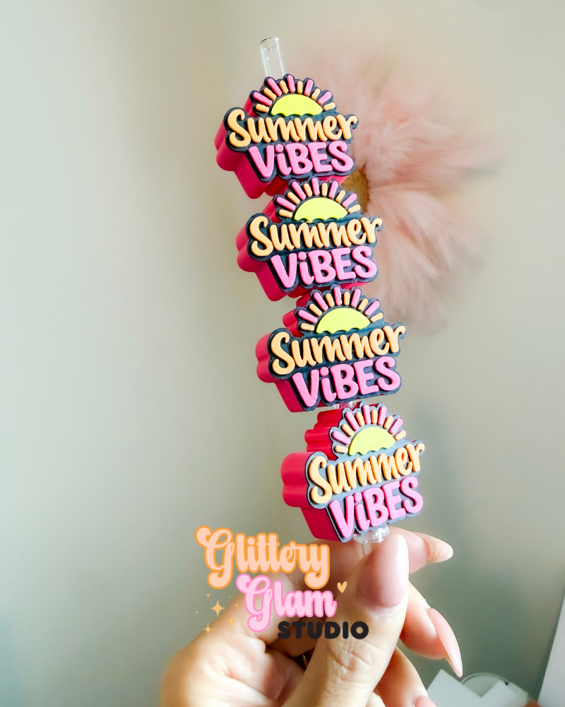 Summer Vibes Straw Topper