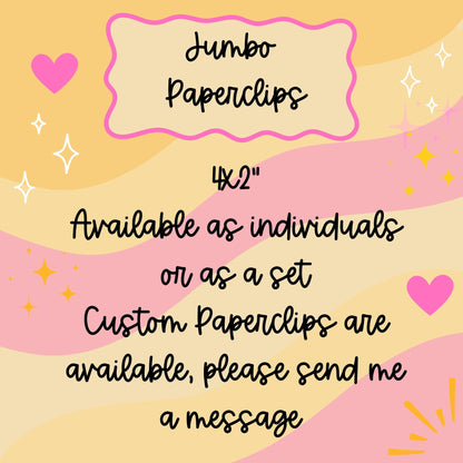 Boho Checkered Jumbo Paperclip: Groovy Teacher Desk Accessory