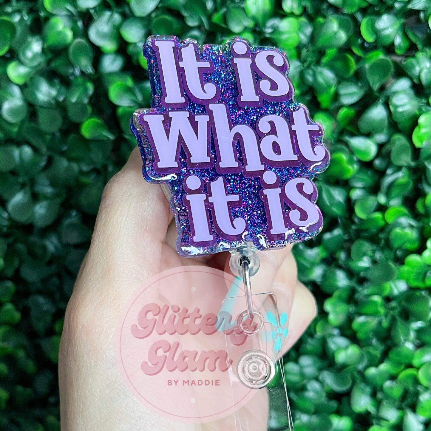 Funny Badge Reel - It Is What It Is - Coworker Gift