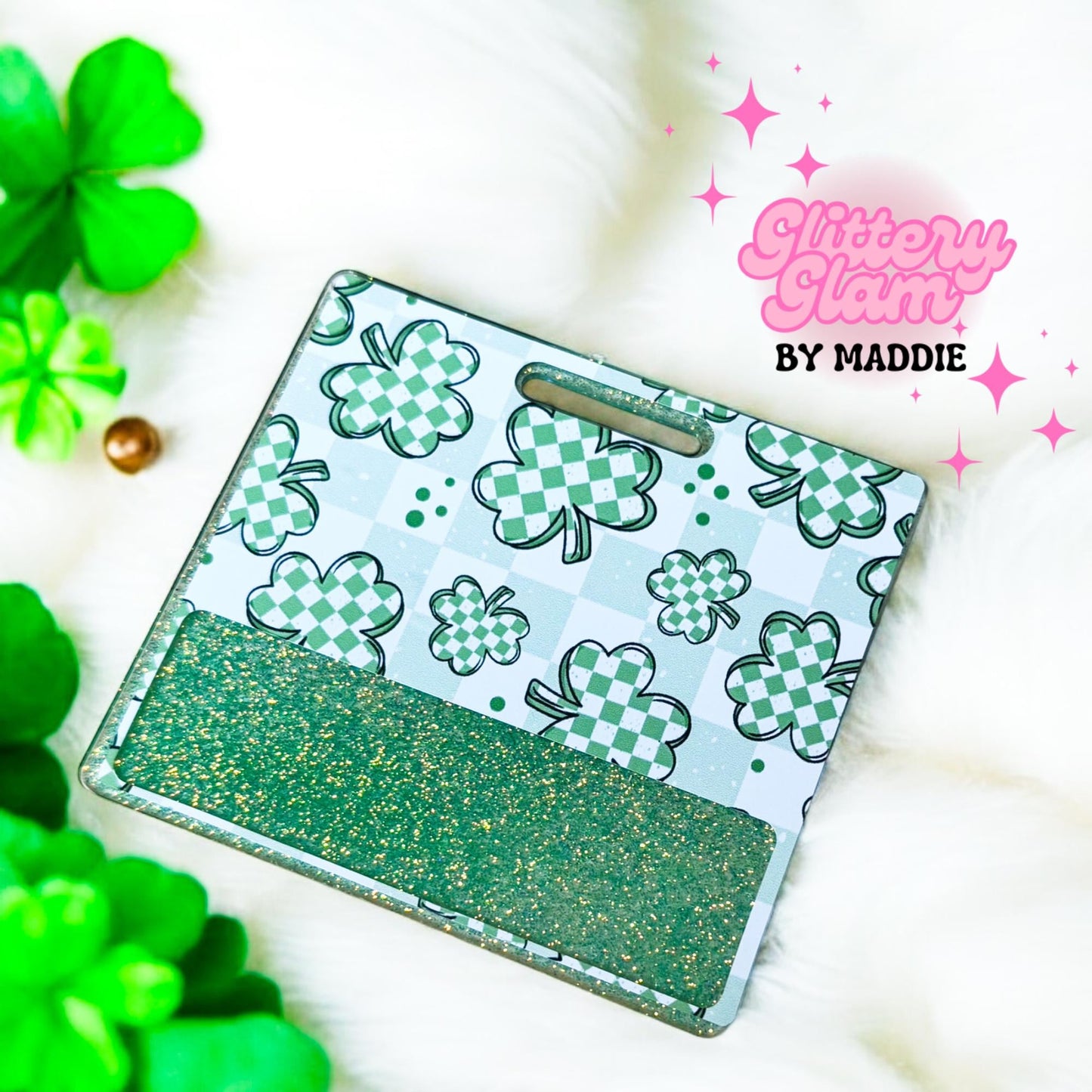 St Patrick’s Day Badge Buddy: Shamrock Healthcare Accessory