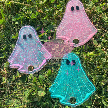 Pastel Halloween Ghost Tumbler Topper: Glow in the Dark Stanley Accessory