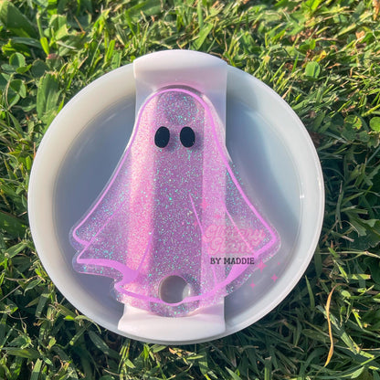 Pastel Halloween Ghost Tumbler Topper: Glow in the Dark Stanley Accessory
