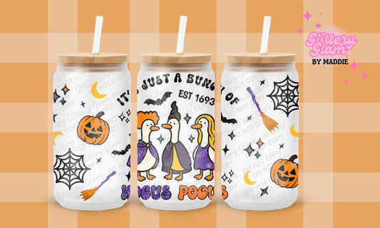 Hocus Pocus Duck Tumbler Wrap: Halloween 16oz Can PNG (Digital Download)