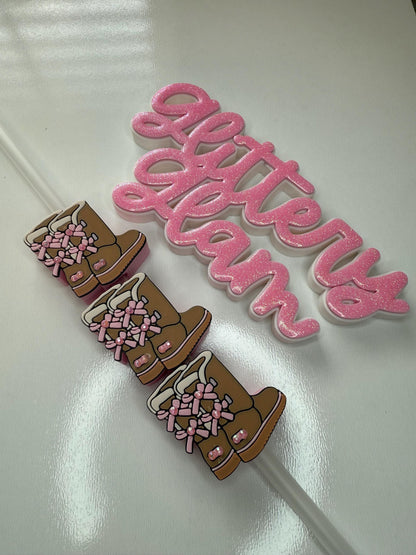 Cozy Boots Straw Topper - Tumbler Accessory - Straw Buddy