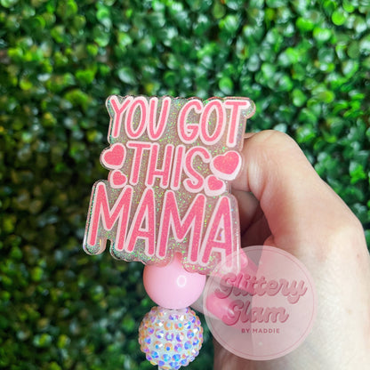 You Got This Mama Badge Reel, Labor & Delivery Nurse Gift, Retractable Medical ID Holder