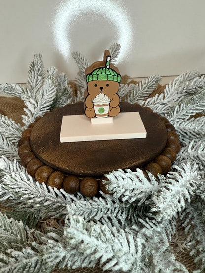 Coffee Bear Straw Topper - Tumbler Accessory