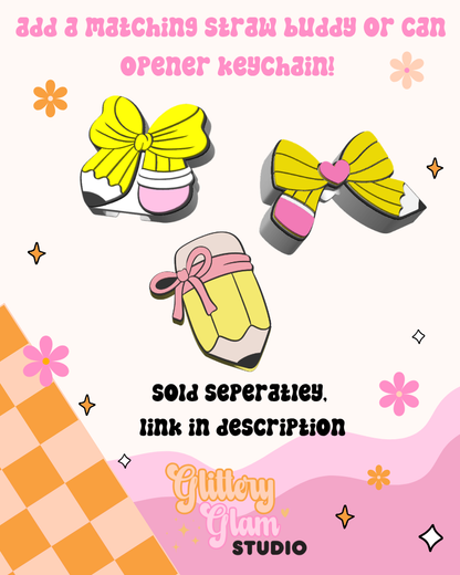 Pencil Bow Soda Can Tab Opener Keychain