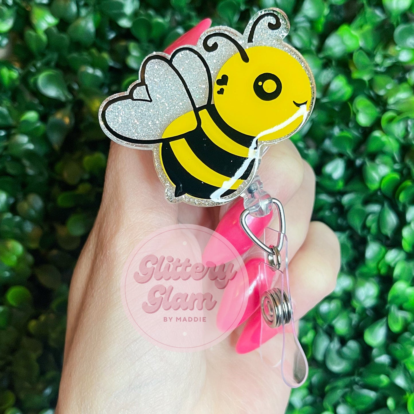 Cute Bee Retractable Badge Holder - Perfect for Work or School