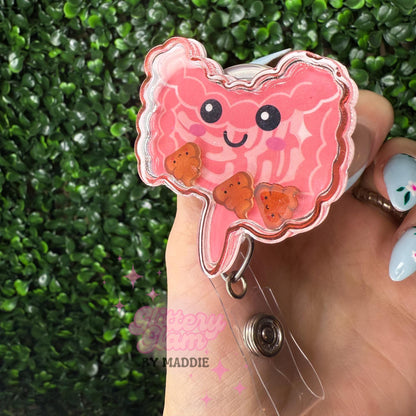 NICU Nurse Badge Reel: Glitter Stethoscope, Bow & Pastel Beads