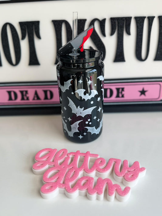 🔪🖤 Horror Knife Straw Topper