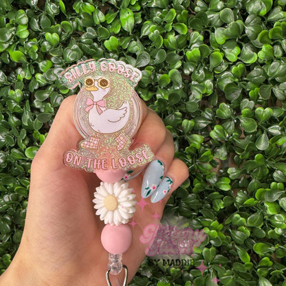 Silly Goose Badge Reel: Funny Nurse ID Holder