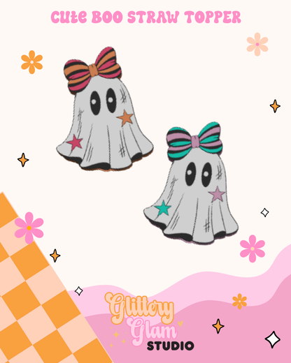 Cute Boo Straw Topper