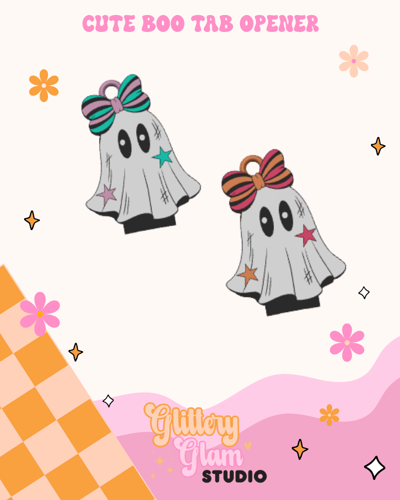 Cute Boo Tab Opener Keychain