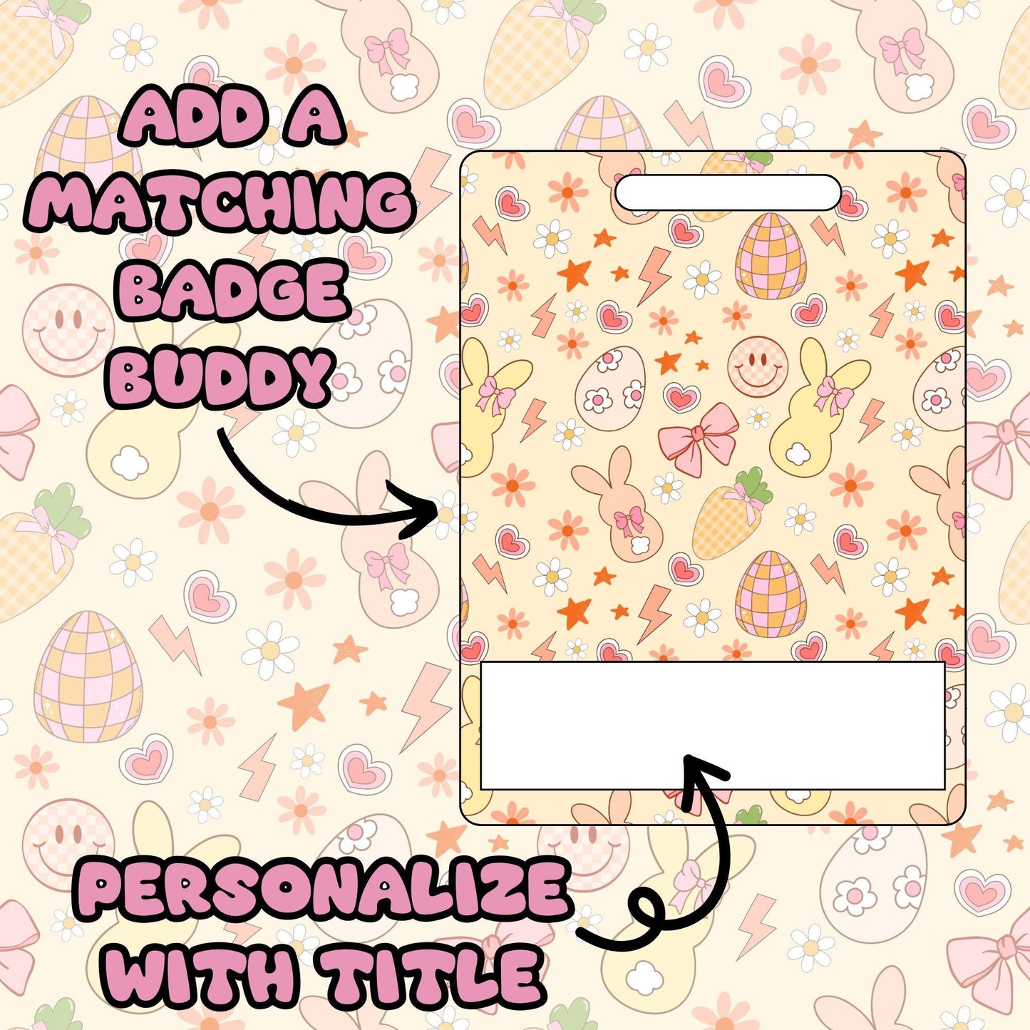 Retro Easter Badge Buddy: Spring Nurse Badge Holder