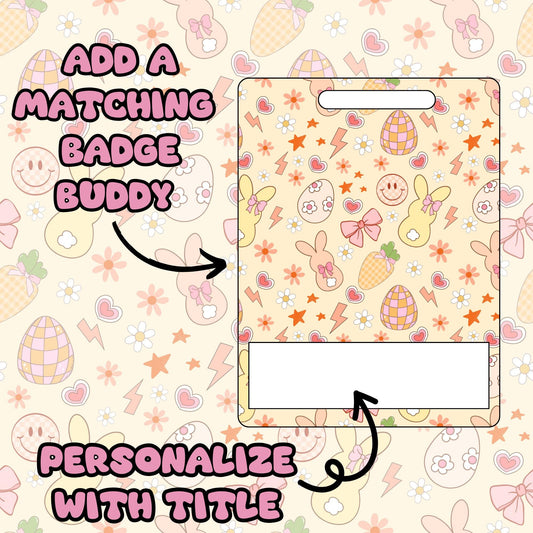 Retro Easter Badge Buddy: Spring Nurse Badge Holder