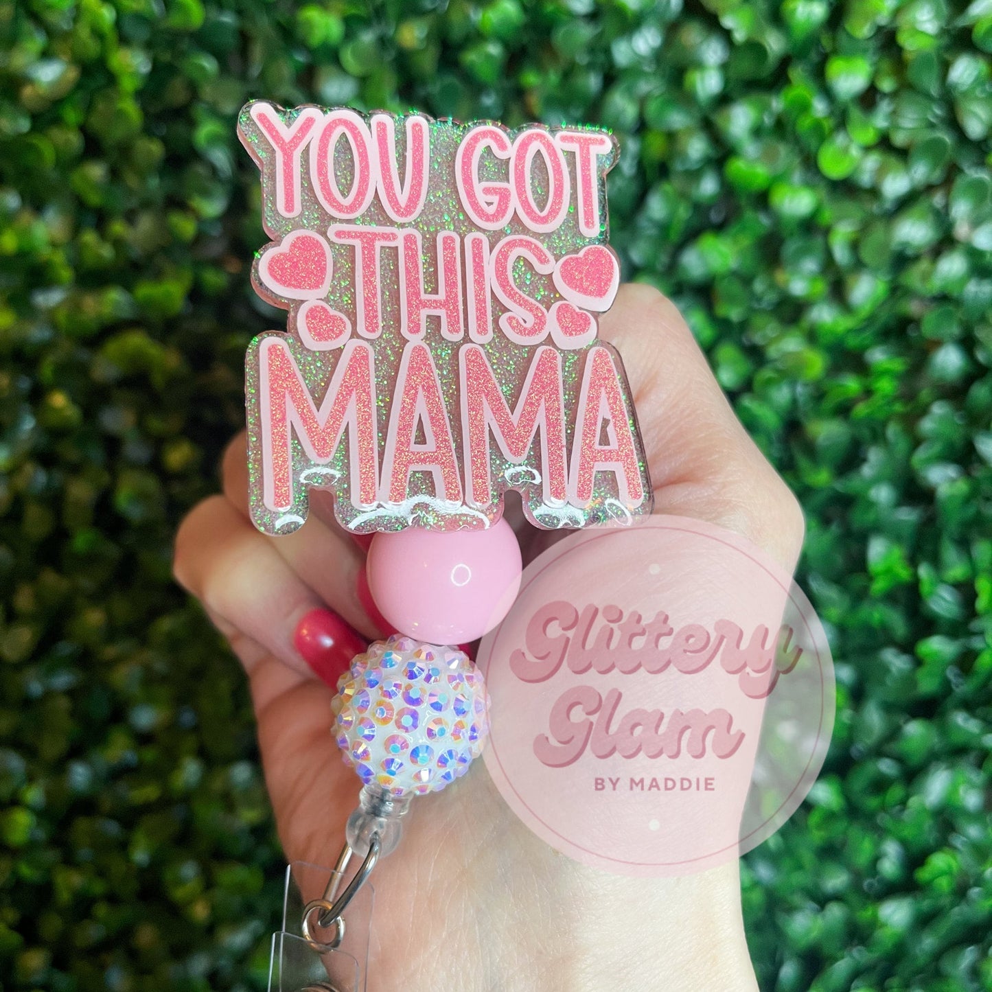 You Got This Mama Badge Reel, Labor & Delivery Nurse Gift, Retractable Medical ID Holder
