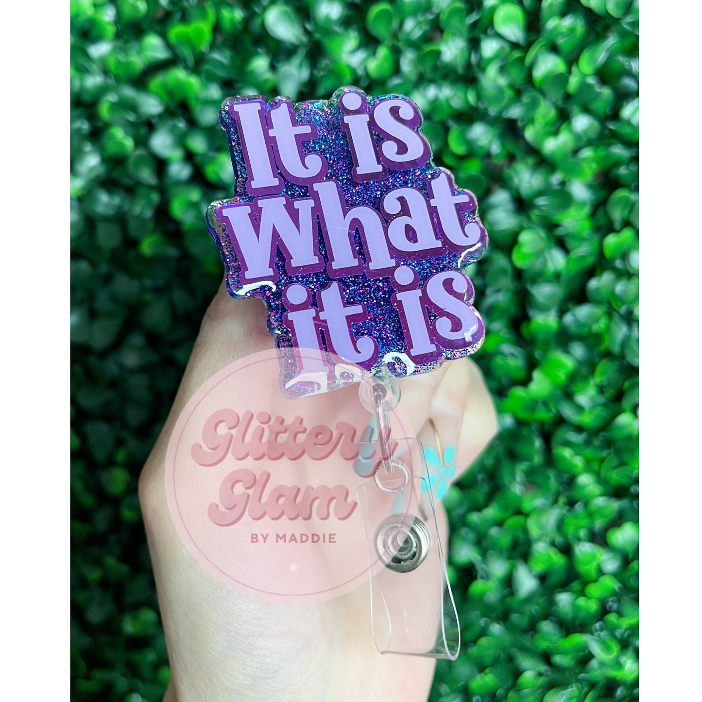 Funny Badge Reel - It Is What It Is - Coworker Gift