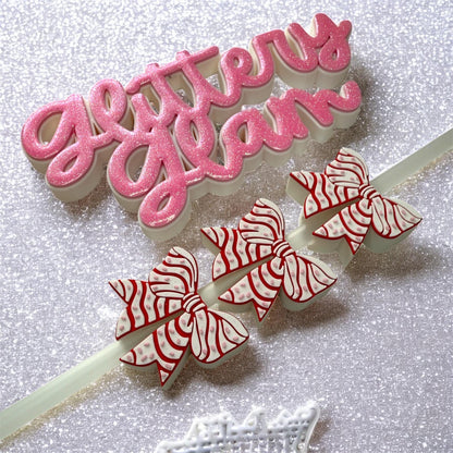 LD Christmas Bow Straw Topper - Tumbler Accessory - Straw Buddy