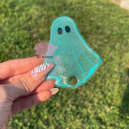 Pastel Halloween Ghost Tumbler Topper: Glow in the Dark Stanley Accessory