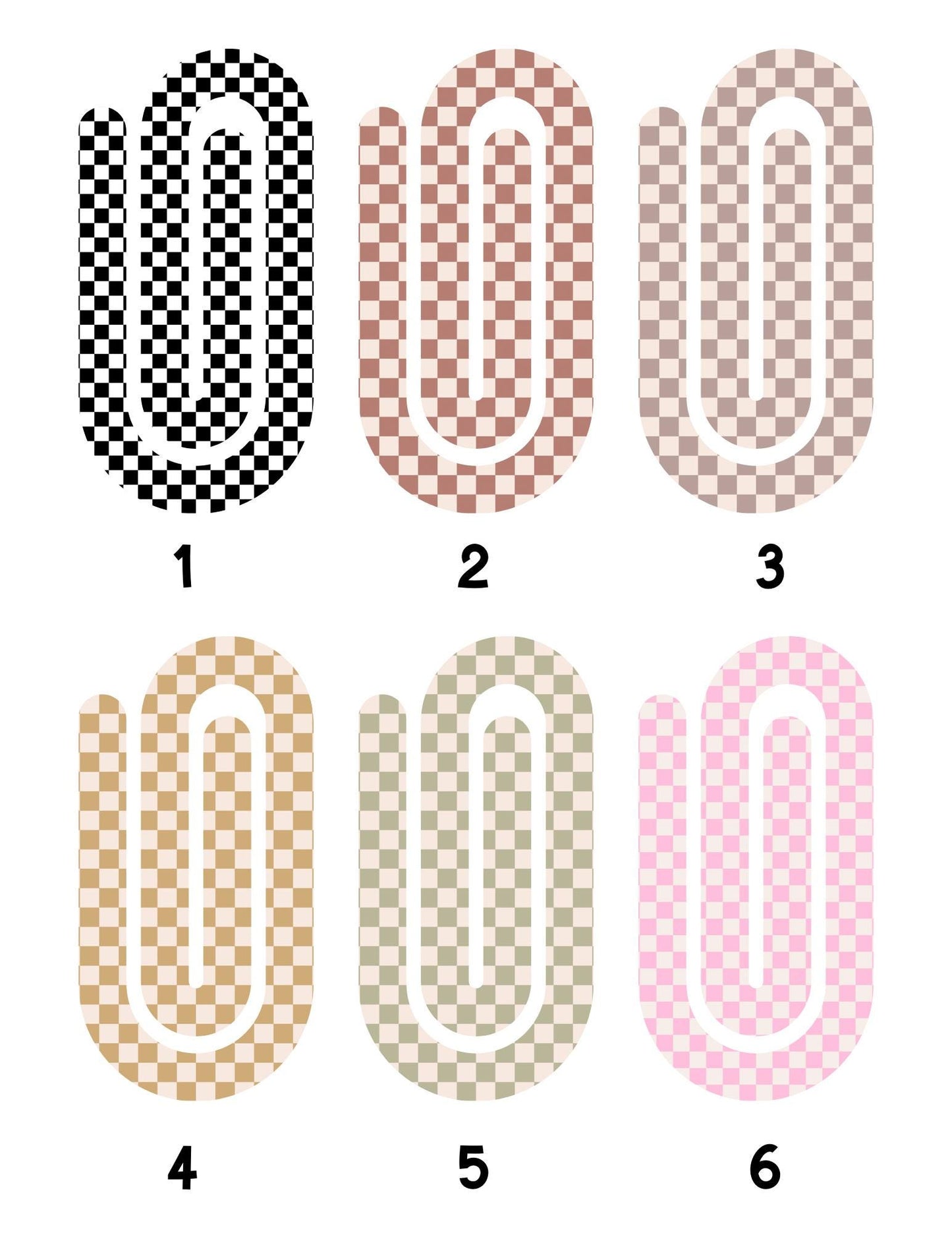 Boho Checkered Jumbo Paperclip: Groovy Teacher Desk Accessory