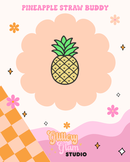 Pineapple Straw Topper | Summer Straw Charm | Reusable Cup Accessory | Stanley & Tumbler Straw Topper | Tropical Drink Charm