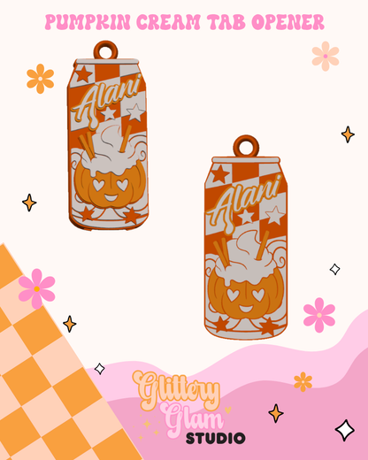Pumpkin Cream Energy Drink Keychain Tab Opener
