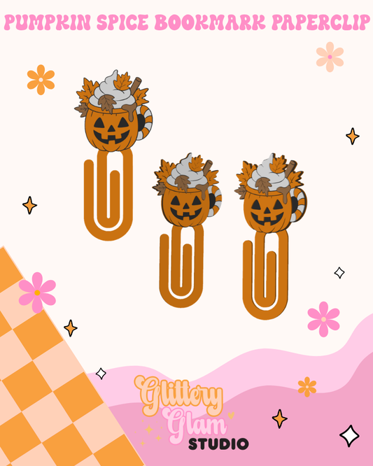 Pumpkin Spice Paperclip Bookmark
